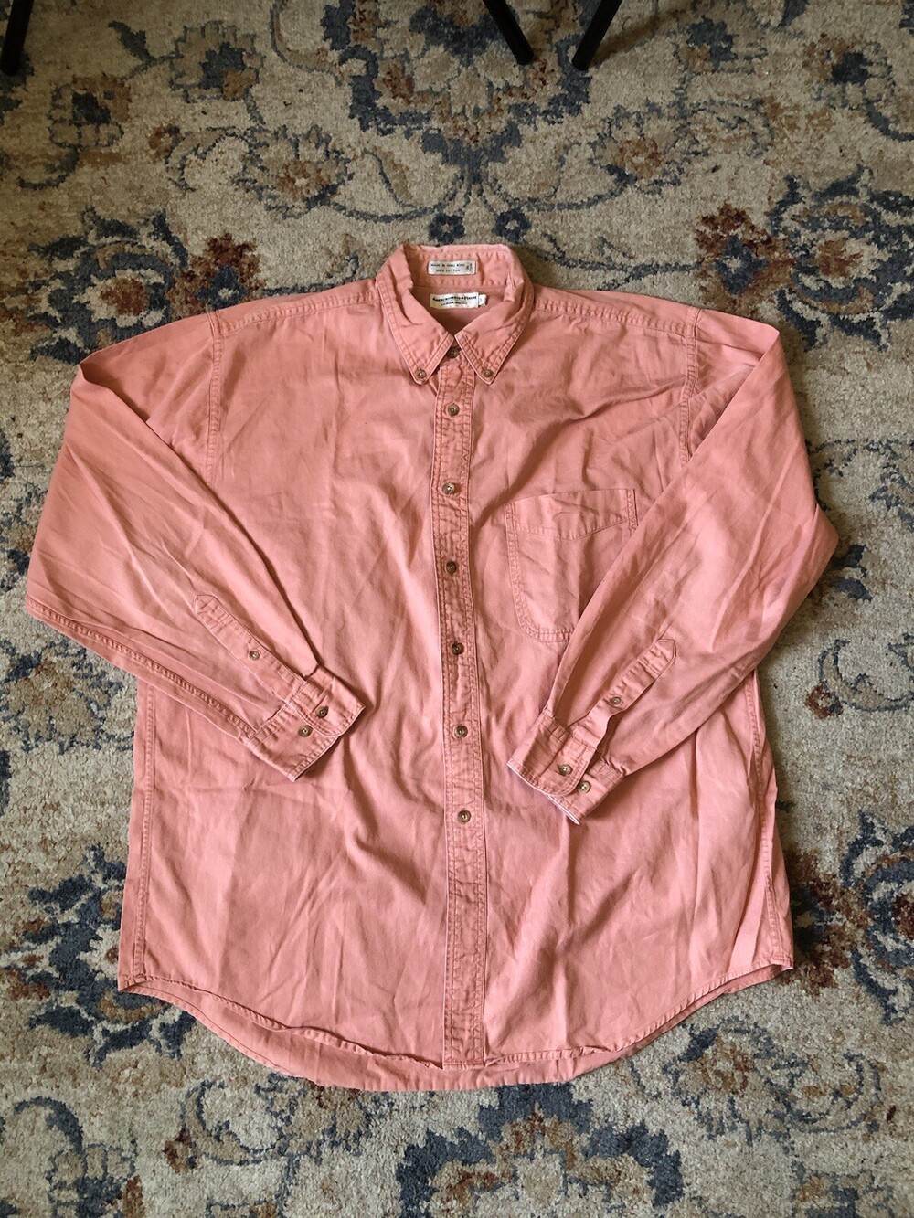 Abercrombie Fitch Mens Adult Large Pink Button Up Dress Shirt